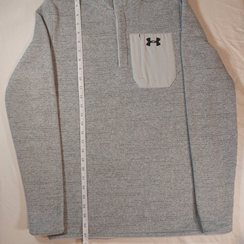 Men's Under Armour Gray Specialist Henley 2.0 Long Sleeve Pullover Size Small - Picture 7 of 15